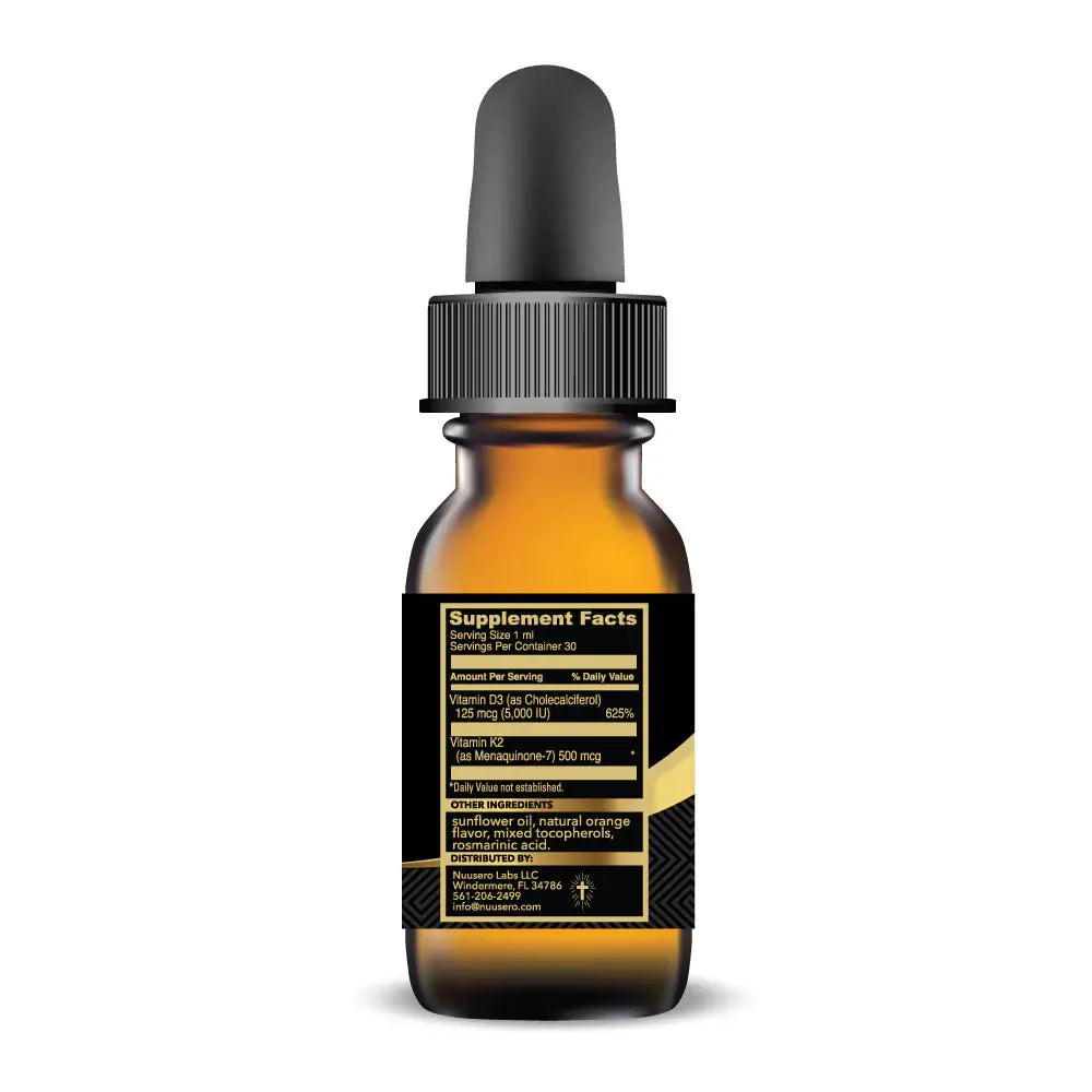 Sunkissed and strong vitamin d3 & k2 supplement facts