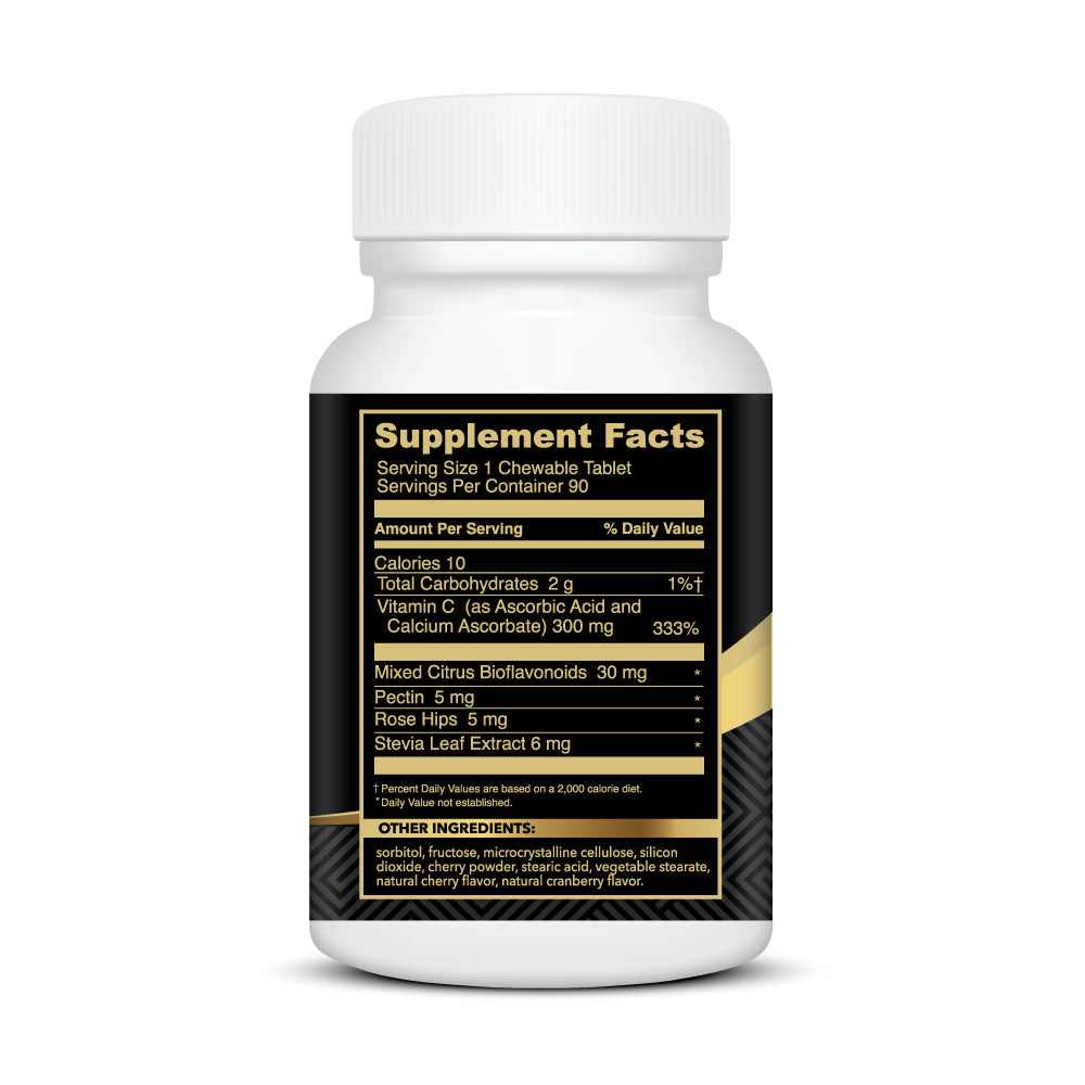 Nuusero Labs Bright Side Chews with Vitamin C, Calcium, Rose Hips, citris bioflavonoids