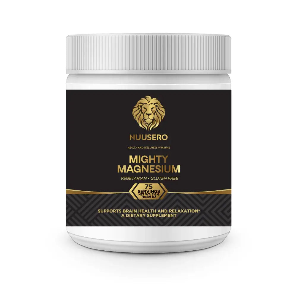 Mighty Magnesium 420mg effervescent magnesium citrate powder for constipation and sleep relief bottle.