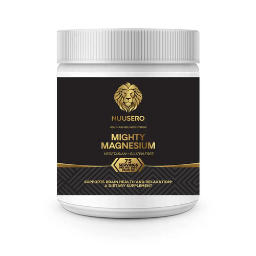 Mighty Magnesium 420mg effervescent magnesium citrate powder for constipation and sleep relief bottle.