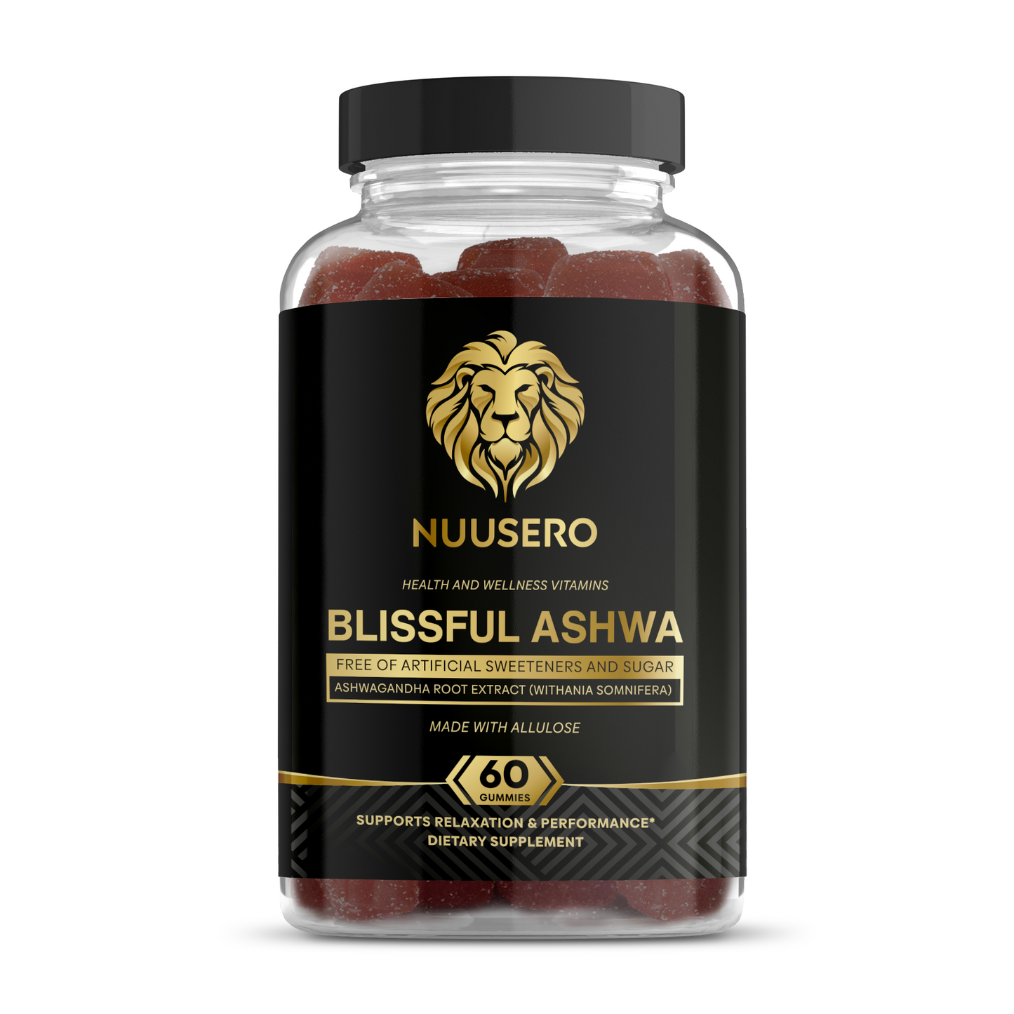 Nuusero Labs Blissful Ashwa, ashwagandha root extract gummies