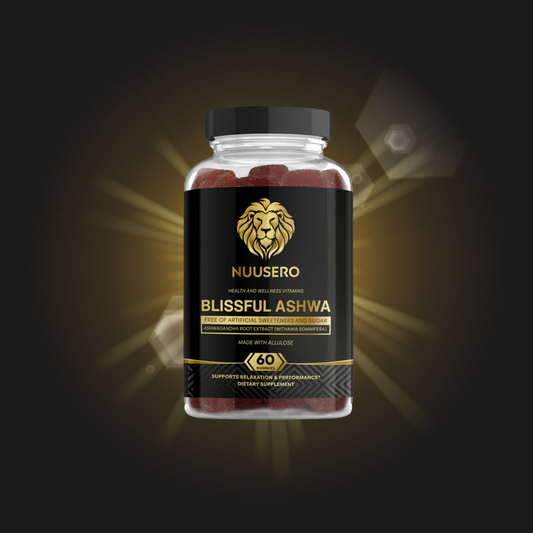 Nuusero Labs Blissful Ashwa | Premium Ashwagandha Gummies l Sugar Free, Vegan & Kosher