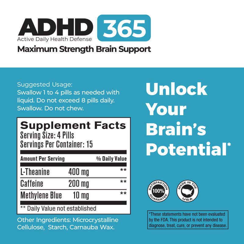 brain support methylene blue supplement facts