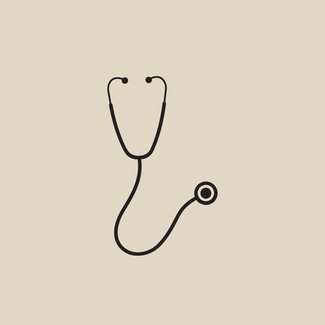 Stethoscope icon representing doctor formulated supplements.