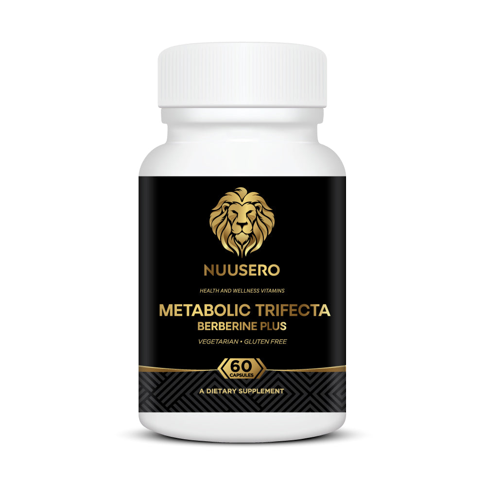 Nuusero Berberine Complex 4-in-1 formula supplement bottle.

